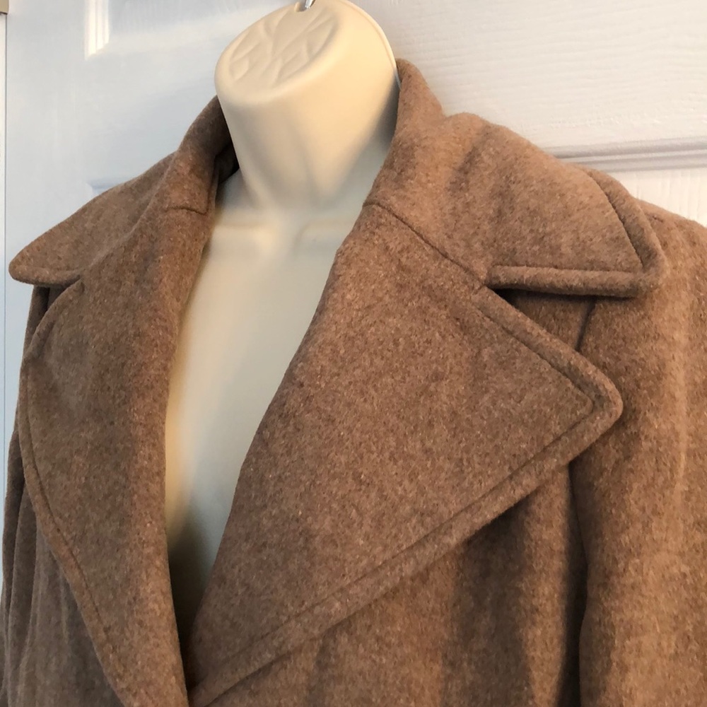 MOVING SALE!!! | CK | Mocha Wool Blend Peacoat - Picture 2 of 7